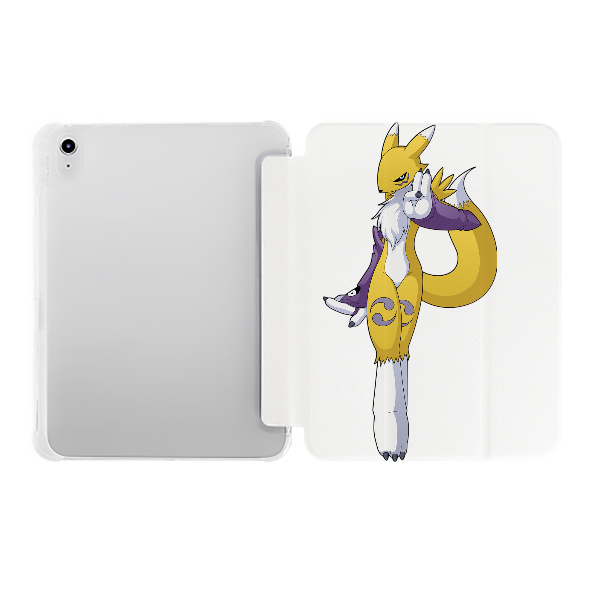 （画像用） Digimon デジタルモンスター/デジモン IPad ケース ペン収納付き 三つ折りスタンド PUレザー×シリコン 対応機種9.5/10.5/10.9インチ
